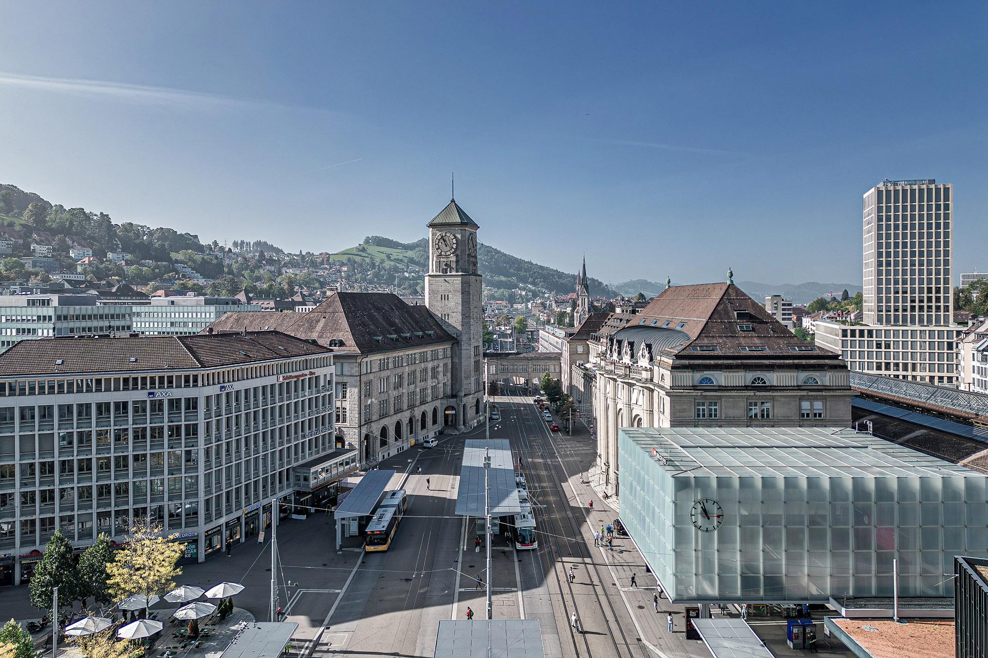 Drohne St Gallen Bahnhof